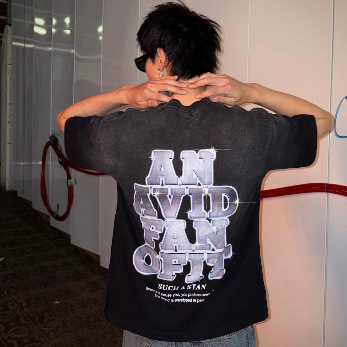 STAN silver graphic T-shirt