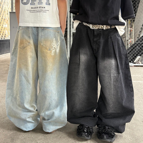 バギーパンツ STAN butterfly print denim Mサイズ STAN butterfly print denim – Such a Stan