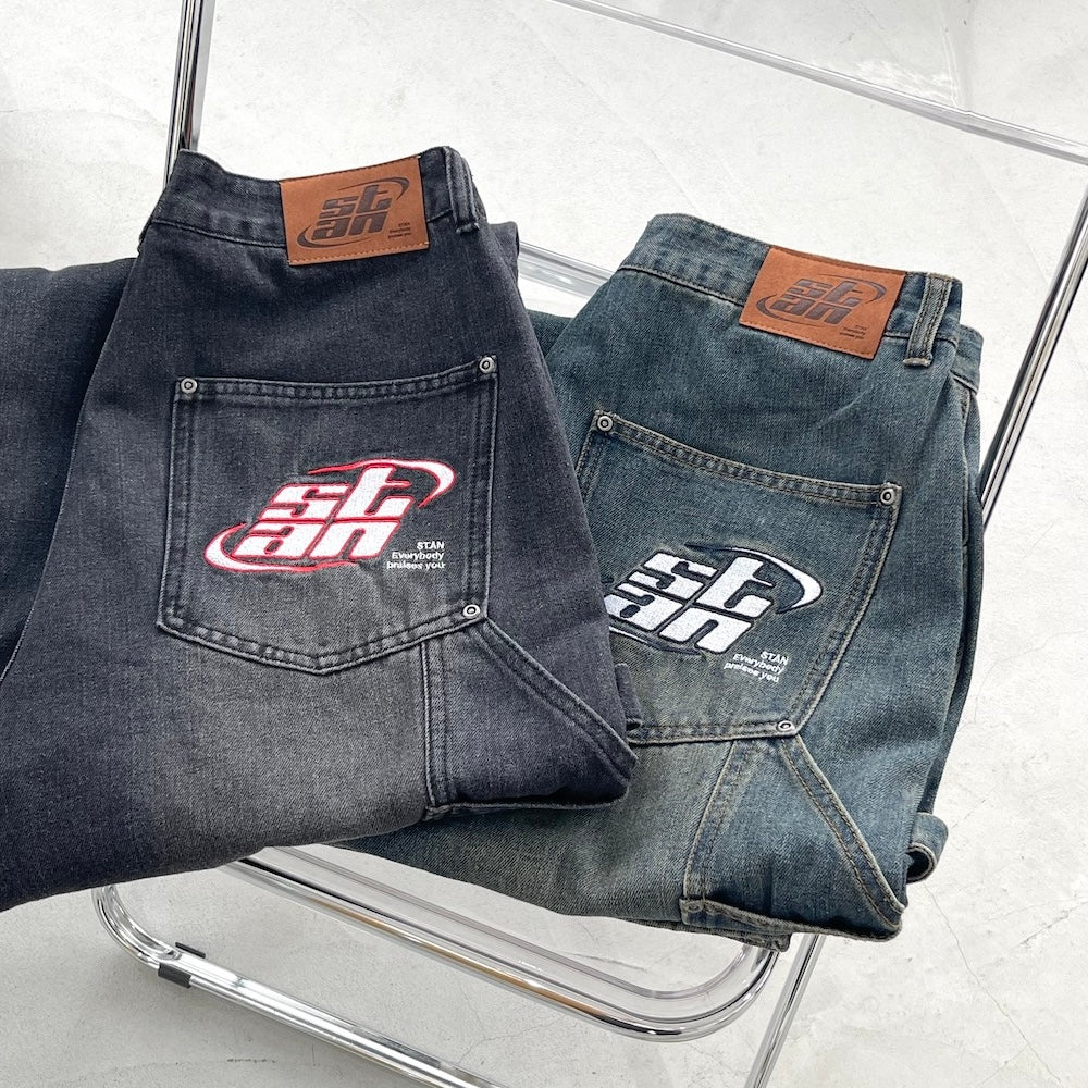 STAN logo double knee denim