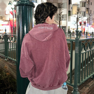 STAN line stone logo zip hoodie