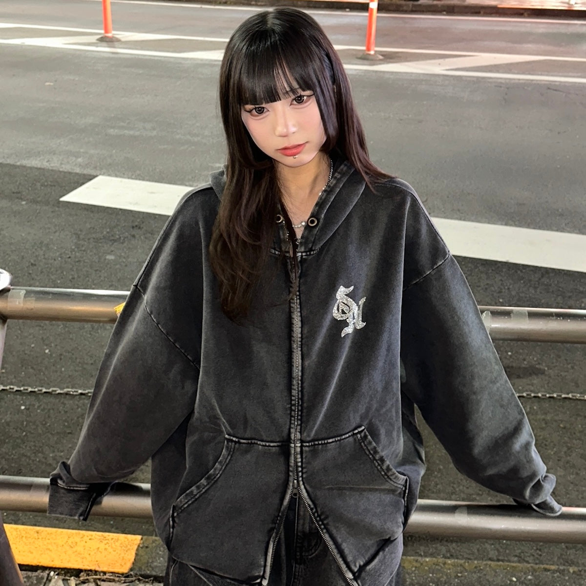 STAN line stone logo zip hoodie – Such a Stan