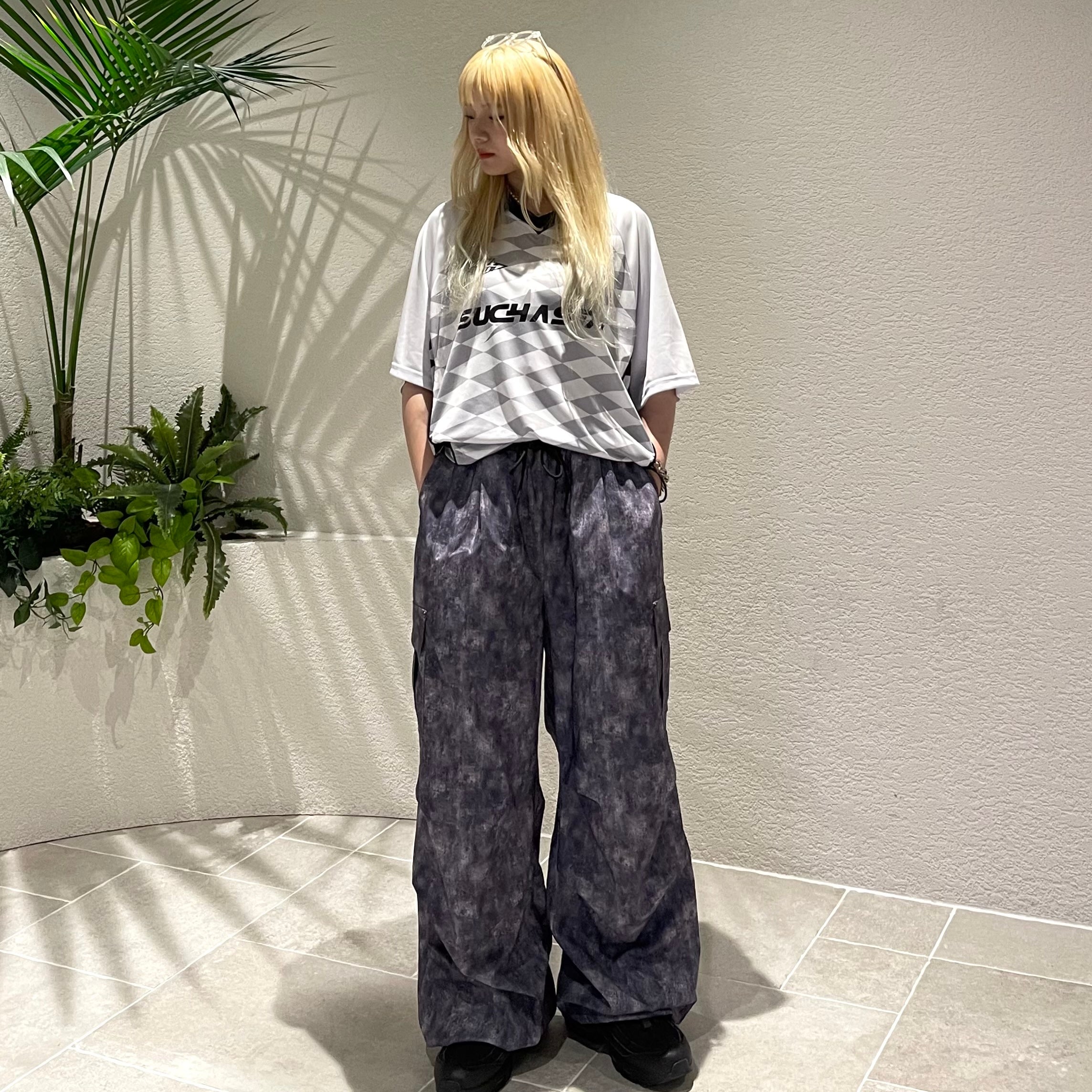 STAN Marble camo nylon pants